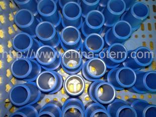 CNC加工POM蓝色轴套/加工塑料制品/POM耐磨翻边轴套_橡胶塑料_世界工厂网